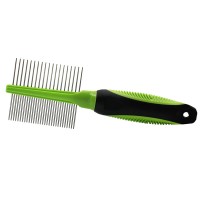 Double Sided Metal Pet Hair Grooming Stainless Steel Pin Comb For Dogs And Cats