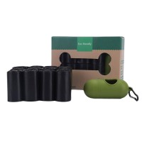 16 Rolls Green Eco-friendly Bags Dog Waste Bag Pet Poop Bags Dispenser Cleaning Supplies