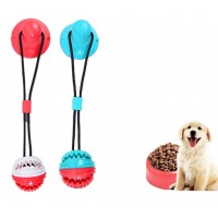 Durable Pet Chew Sucker Rubber Dog Toothbrush Toy With Balls