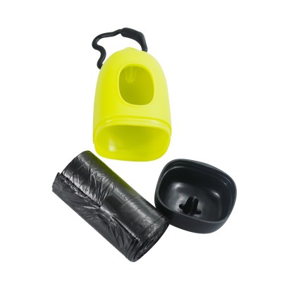 Custom waste Bag Convenience Pet Poop green Bags With Bone Dispenser  For Dogs